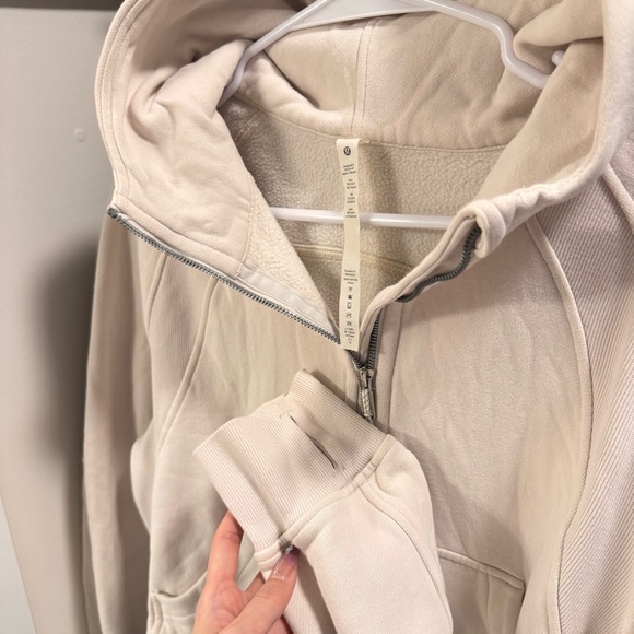 Lululemon Scuba Oversized Half-Zip Ivory Hoodie - Picture 2 of 5